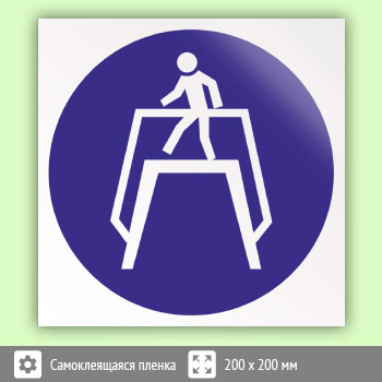 Знак M12 «Переходить по надземному переходу»